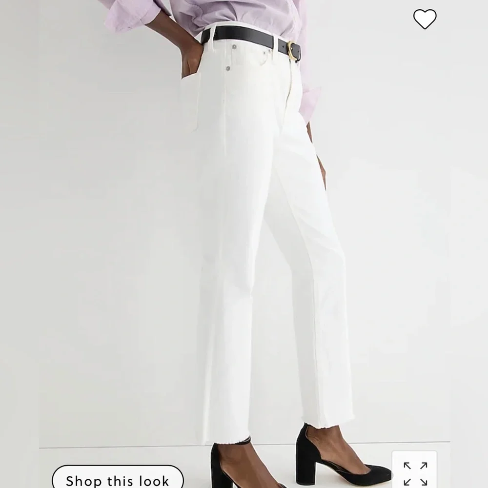 Jcrew White Denim Demi Boot Crop - Picture 3 of 12